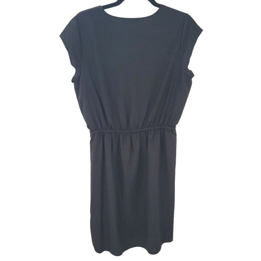 Ivanka Trump Little Black Dress Tie Waist Womens Size 2 Mid Length Drop Waist - Picture 2 of 6